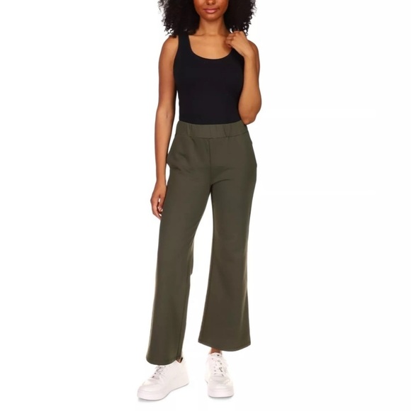 MICHAEL KORS Womens Green Pocketed Elastic Waist Pull On Pants XL straight comfy - Picture 1 of 15